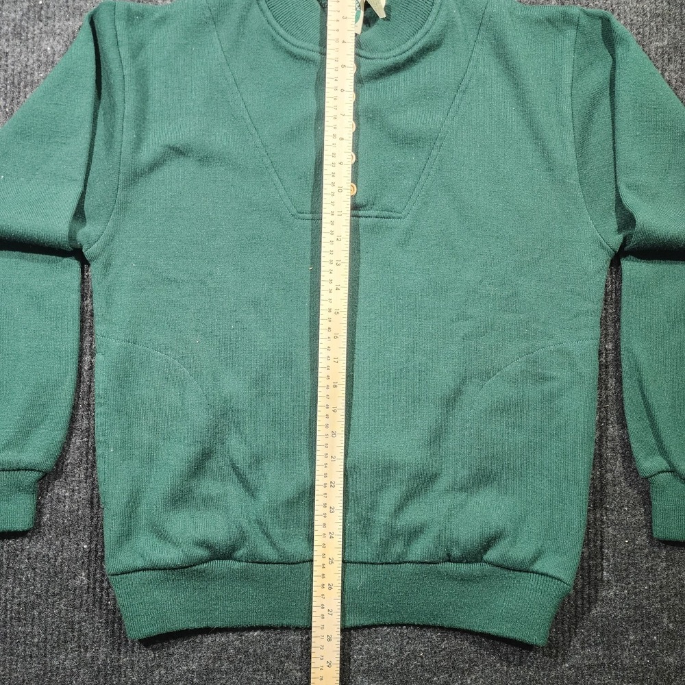Vintage 80s Appalachian Trail Green Henley Sweatshirt Sweater Mens Large Acrylic - Picture 5 of 8